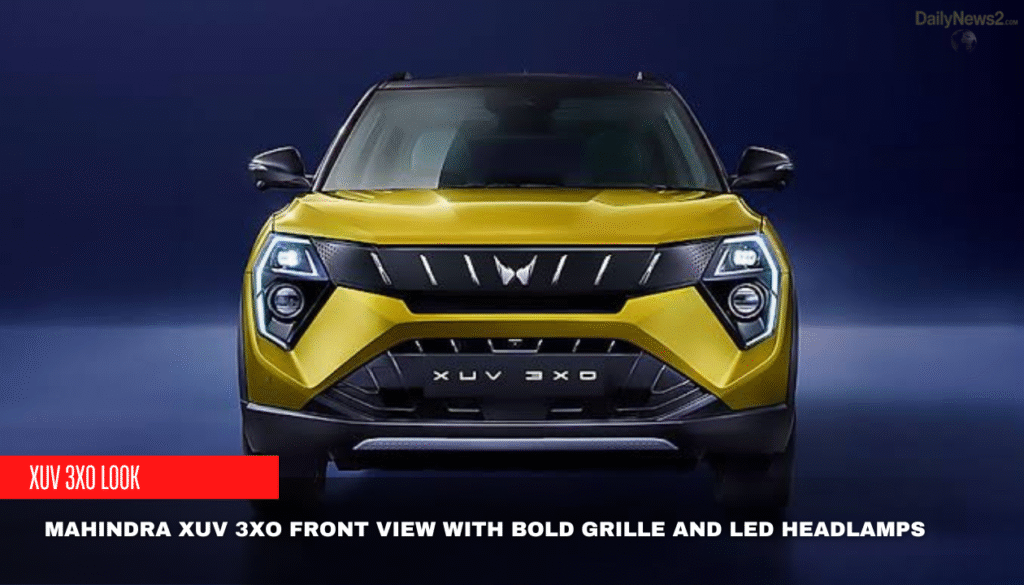 Mahindra XUV 3XO vs Kia Syros: Which Compact SUV Truly Wins Your Heart? 1 Mahindra XUV 3XO front view with bold grille and LED headlamps