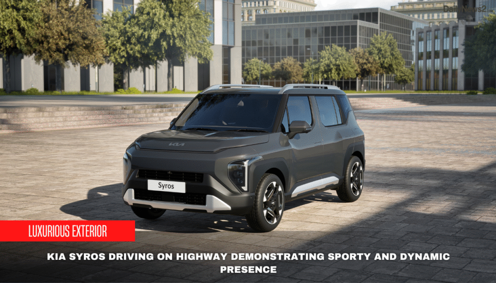 Mahindra XUV 3XO vs Kia Syros: Which Compact SUV Truly Wins Your Heart? 8 Kia Syros driving on highway demonstrating sporty and dynamic presence
